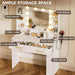 White Vanity Dressing Table With Illuminated Mirror
