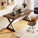 Solid Wood Desk 47 Inch for Home Office with Natural Live Edge