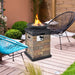 40000BTU Outdoor Propane Burning Fire Bowl Column Realistic Firepit Heater