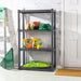 Gray Four Shelf Polypropylene Storage Cabinet Bundle