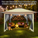 12X12Ft Outdoor Gazebo Pop up Gazebo with Mosquito Netting, Instant Patio Canopy Tent for Shade and Rain, 2 Tiered Vente Gazebo Canopy UPF 50+ for Garden Backyard with Carry Bag&4 Sandbags