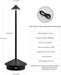 Modern Cordless Table Lamp Set of 2, Portable LED Desk Lamps, 5000Mah Rechargeable Battery Operated Lighting for Bedroom Dining Room Restaurant Coffee Shop Camping Night Light (Black)