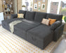 Oversized L-Shaped Sleeper Sectional Sofa with Storage