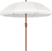9Ft Patio Umbrella with Tassels, Fringe Portable Beach Umbrella, Umbrella Outdoor Patio with Crank Operating Mechanism, Tilting Aluminum Pole, Fiberglass Ribs for Garden, Pool, Cream