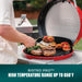 3-In-1 Dual Fuel Outdoor Bistro Pro Electric Grill & Griddle + Charcoal Mode BBQ, Red - 25302146