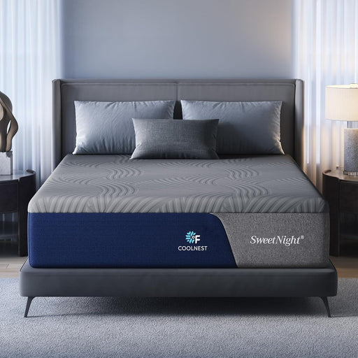 16 Inch Queen Size Mattress, Cooling Gel Queen Size Foam Mattress for Cool Night Sleep, 5-Zone Ergo Support for Pressure Relief, Medium Firm, Certipur-Us Certified