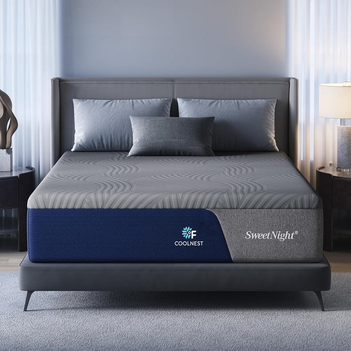 16 Inch Queen Size Mattress, Cooling Gel Queen Size Foam Mattress for Cool Night Sleep, 5-Zone Ergo Support for Pressure Relief, Medium Firm, Certipur-Us Certified