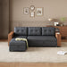 Dark Grey Sectional Sofa Bed L-Shaped, 84", Storage