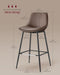 Bar Stools Set of 2, Bar Height Bar Stools with Back, Ergonomic Backrest, Synthetic Leather, Metal Legs, 28.7-Inch Tall Stools for Kitchen Island Home Bar, Coffee Brown ULBC888K02