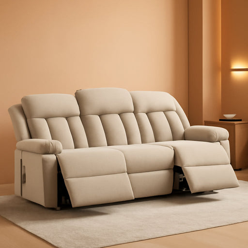 77" Power Reclining Sofa, Recliner Couch for Living Room, Beige