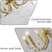 Gold Crystal Plug In ChandelierCrystalPendant 6 Light