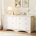 Dresser for Bedroom with 6 Drawer, 47.2" TV Stand, Organizer Drawers for Bedroom, Living, Hallway (Light White)