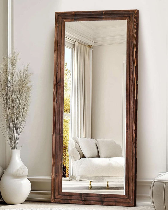 71 Inch Full Length Mirror Solid Wood