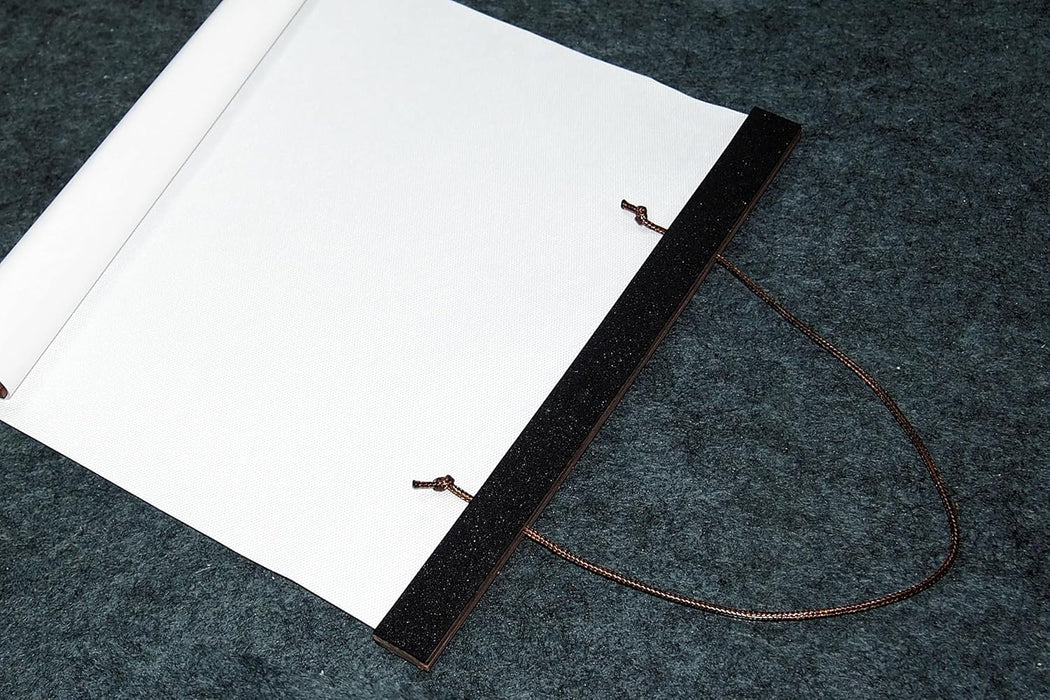 Chinese Freehand Bamboo Forest Artwork, Pine Cranes Wall Art Scroll Paintings, Set of 4, Black Walnut