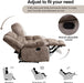 Manual Loveseat Recliner, 2 Seat Recliner Sofa Chair with Armrest and Overstuffed Backrest, Couch Set for Living Room, Bedroom, Office, Light Brown