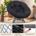 46in Papasan Chair GraphiteGrey Frame Stylish Comfort