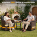 360° Swivel Wicker Patio Chair Set of 2, Handwoven PE Rattan, 5.5" Thick Olefin Cushions, Weatherproof Conversation Seating for Porch Deck Backyard, Brown/Gray