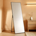 Full Length Floor Mirror, 64" X 21" X 0.55", Black
