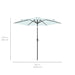 10Ft Outdoor Steel Market Patio Umbrella W/ Crank, Tilt Push Button, 6 Ribs - Baby Blue