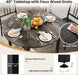 FortyInch Round Dining Table With StorageShelf Gray
