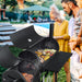 Outdoor Charcoal Grill with Smoker,  14Inch Wide Charcoal Grill with Offset Smoker for Backyard Party Cooking, 438 Sq.In. BBQ Cooking Surface,Black
