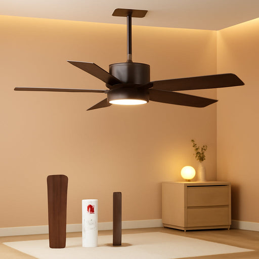 42" Outdoor Ceiling Fan with Light and Remote, IP65 Waterproof, Plug-In Design with 10FT Cord, 6-Speeds, 3CCT, Hook Hanging Fan for Gazebo Patio Porch Garage Canopy(Oil Bronze)