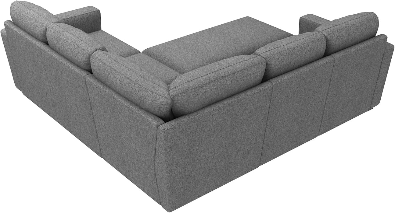  Dark Grey Sectional Sofa Bed Modular, L-Shaped, Storage