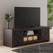 Cayboni Casual 71" TV Stand for Tvs up to 81" with 2 Cabinets, Adjustable Shelves and Fireplace Option, Black