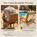 Adirondack Chairs Set of 2, PE Leather Outdoor Chairs with Cushions