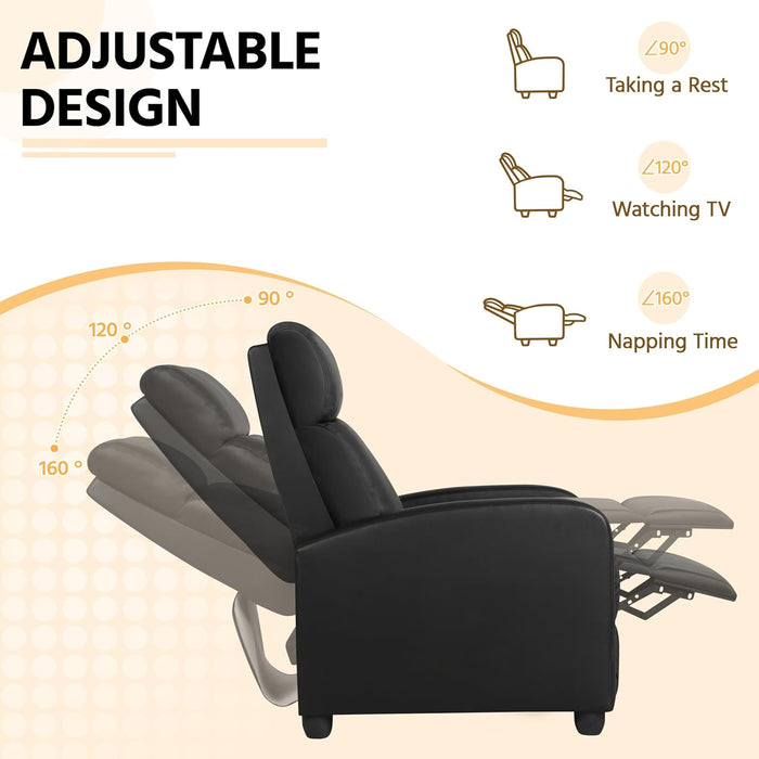 Modern Recliner Sofa with Lumbar Support