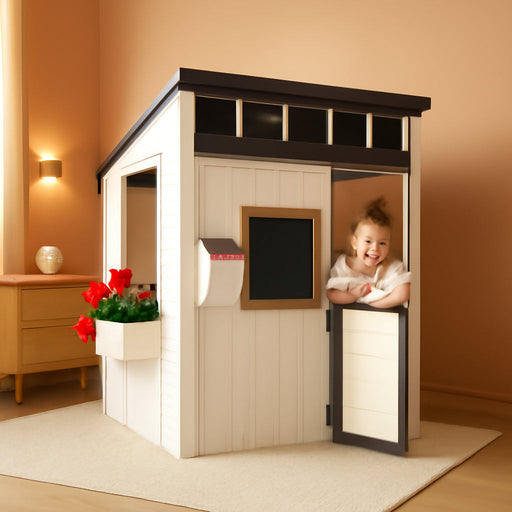 White Cedar Playhouse With Kitchenette For Outdoors