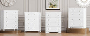 White 5-Drawer Dresser with Deep Space