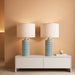 23" Set of 2 Modern Ceramic Table Lamps for Living Room