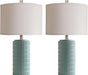 23" Set of 2 Modern Ceramic Table Lamps for Living Room