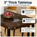 Industrial 71" Dining Table for 6-8, Rustic Kitchen Table, Walnut