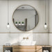 Gold round Mirror, 36’’ Brushed Gold Circle Bathroom Mirrors in Stainless Steel Metal Frame 1" Deep Set Design