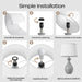 Table Lamp Set of 2, Modern Ceramic Bedside Lamps for Night Stands, Classic Small Lamp Nightstand Lamp for Bedroom Living Room Desk End Table Rocker Swtich Grey