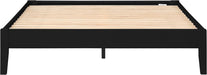 Home Furnishings - Hounslow - Wood - Universal Platform Bed with Fully Slatted Frame, Pre-Drilled Holes and Center Rail - Bedroom - Queen Size - Black - 306129Q