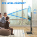 Swivel Floor TV Stand with Power Outlet for 32-60 Inch Tvs, Height Adjustable Tall TV Stand with Wood Base, Hold up to 88Lbs, Saving Space Design for Bedroom, Living Room and Corner