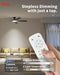 52" Low Profile Ceiling Fan with Light, Slim, Black, Flush Mount, DC Reversible Motor, 6 Speeds, Remote Control, Noiseless, Dimmable, LED Light, 3CCT, Modern Matte Black Ceiling Fan for Bedroom