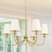 Brushed Brass 6 Light Linear Pendant ChandelierLine