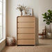 5-Drawer Dresser for Bedroom, 50.5" Tall Chest of Drawers, Natural