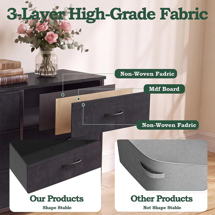 80.7" 15-Drawer Long Dresser for Bedroom, TV Stand for 65-85" Tvs
