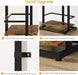 Rustic Brown 5 Tier IndustrialStrength Wood Bookshelf