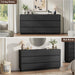 Black 9 Drawer Dresser for Bedroom, 63" Wide Chest of Drawers