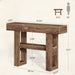 41.34-Inch Farmhouse Console Table, 2-Tier Narrow Sofa Table behind the Couch, Entryway Furniture with Storage Shelves for Hallway Foyer Living Room, Rustic Brown