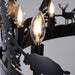 Black Wagon Wheel Chandelier Rustic Farmhouse Light