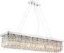 Rectangular Crystal Chandelier 47 Inch Pendant Chrome