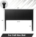 Flat Panel Headboard with Pre-Drilled Holes for Height Adjustment, Thickened Wooden Bed Backboard, Full Size, Black