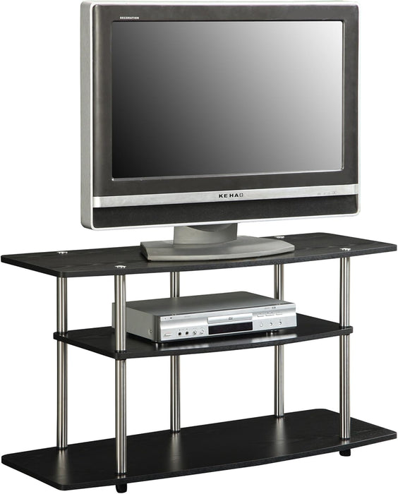 Designs2Go No Tools 46 Inch 3 Tier Wide TV Stand, Black